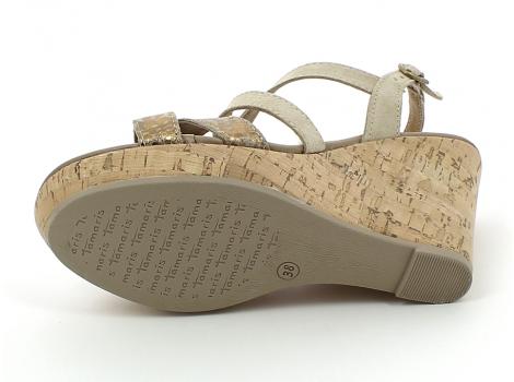 ŽENSKI SANDALI TAMARIS 1/1-28343/28 NATURE/GOLD
