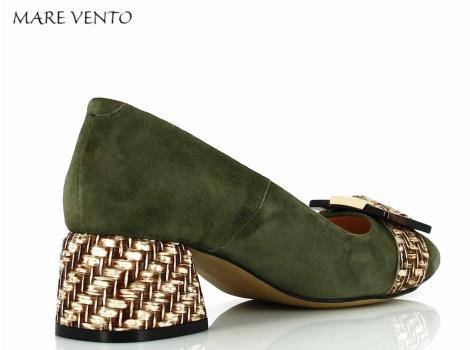 ŽENSKI ELEGANTNI MARE VENTO 12296 KHAKI SUEDE