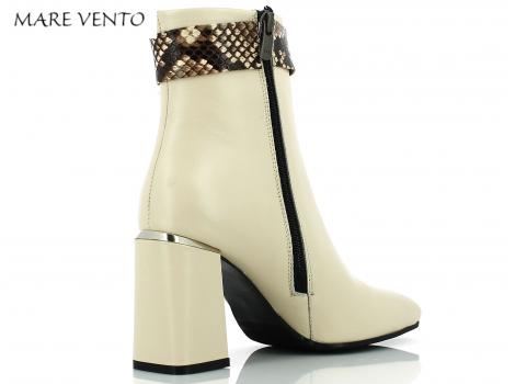 ŽENSKI GLEŽNAR MARE VENTO 12425 BEIGE LEATHER