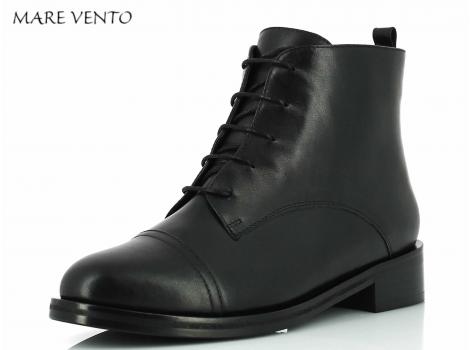 ŽENSKI GLEŽNAR MARE VENTO 12482 BLACK LEATHER