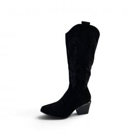ŽENSKI COMER HBL-137 BLACK SUEDE