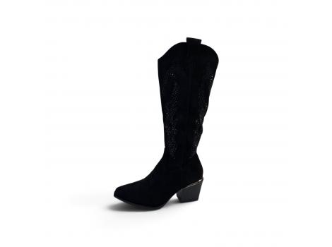 ŽENSKI COMER HBL-137 BLACK SUEDE
