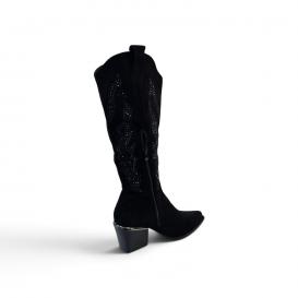 ŽENSKI COMER HBL-137 BLACK SUEDE
